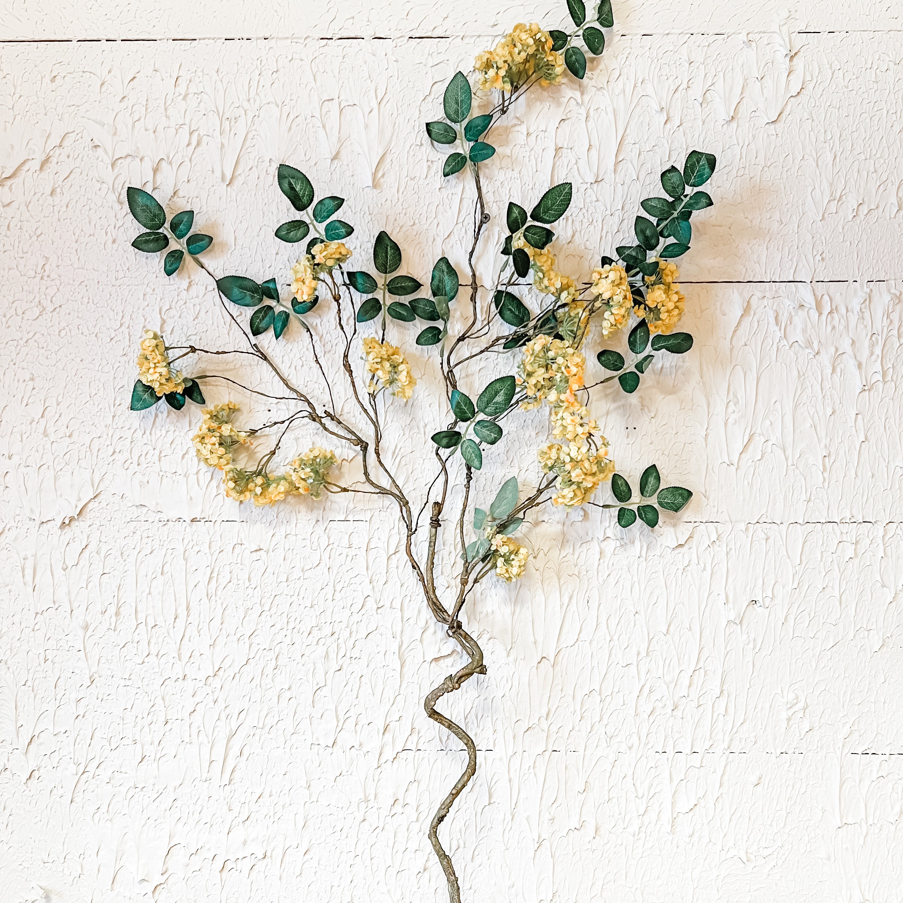41” high Faux yellow mini blossom stem the rustic barn ct