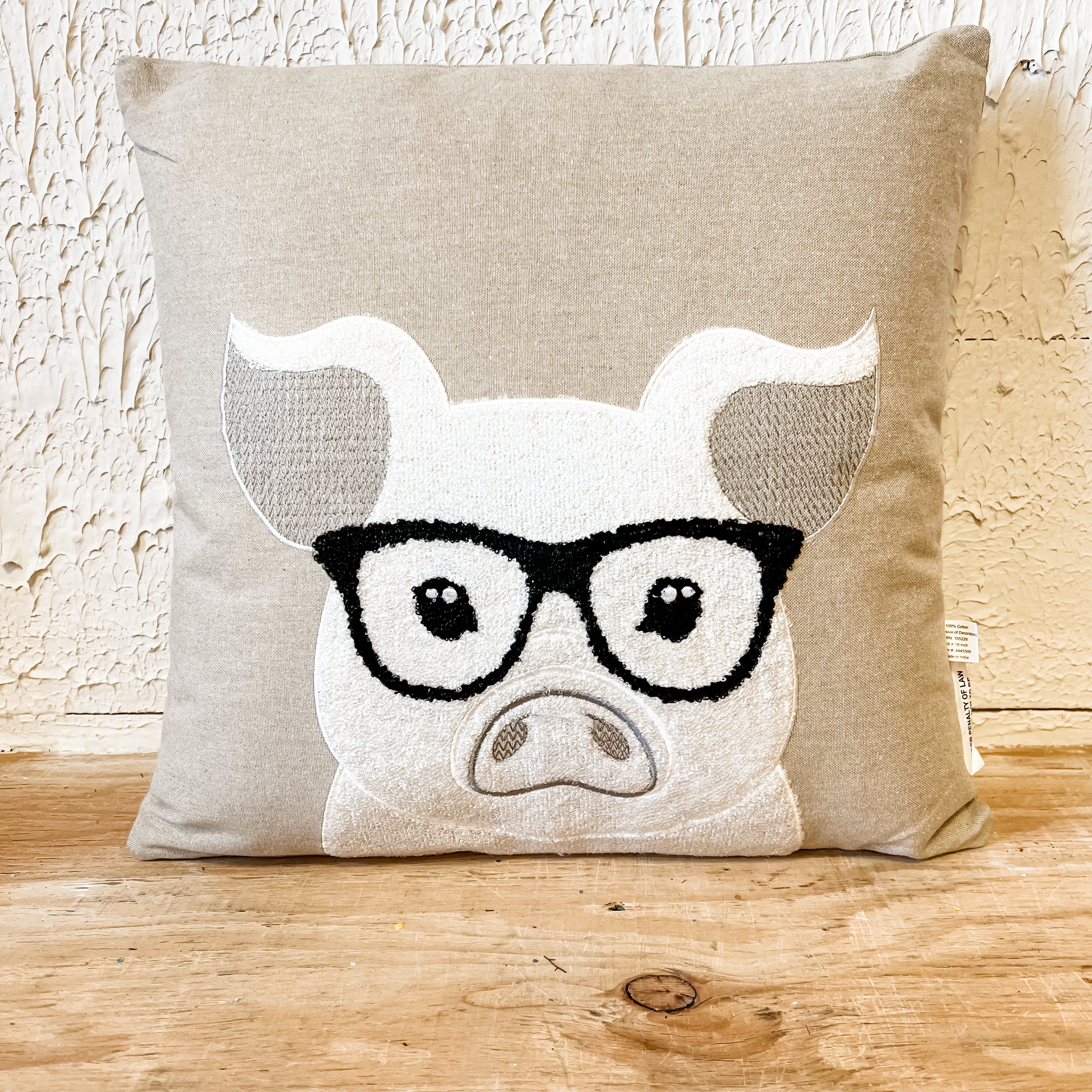 18” square pig pillow the rustic barn ct
