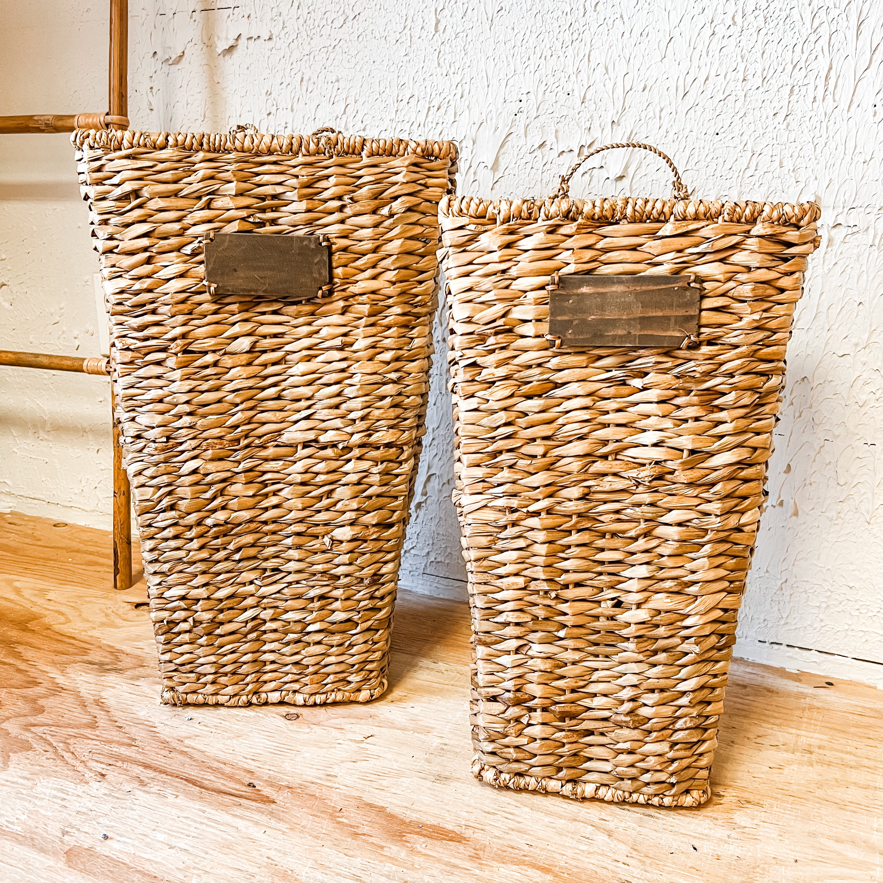 Small and large wicker wall baskets the rustic barn ct