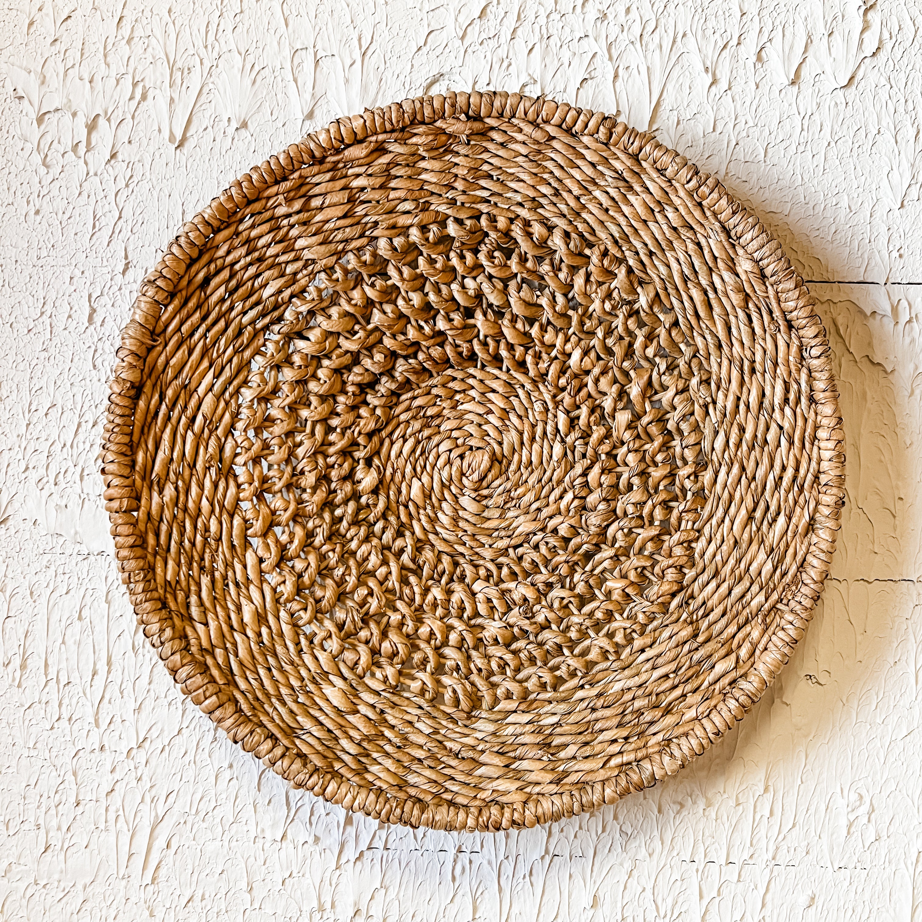 20” natural woven wicker wall medallion the rustic barn ct
