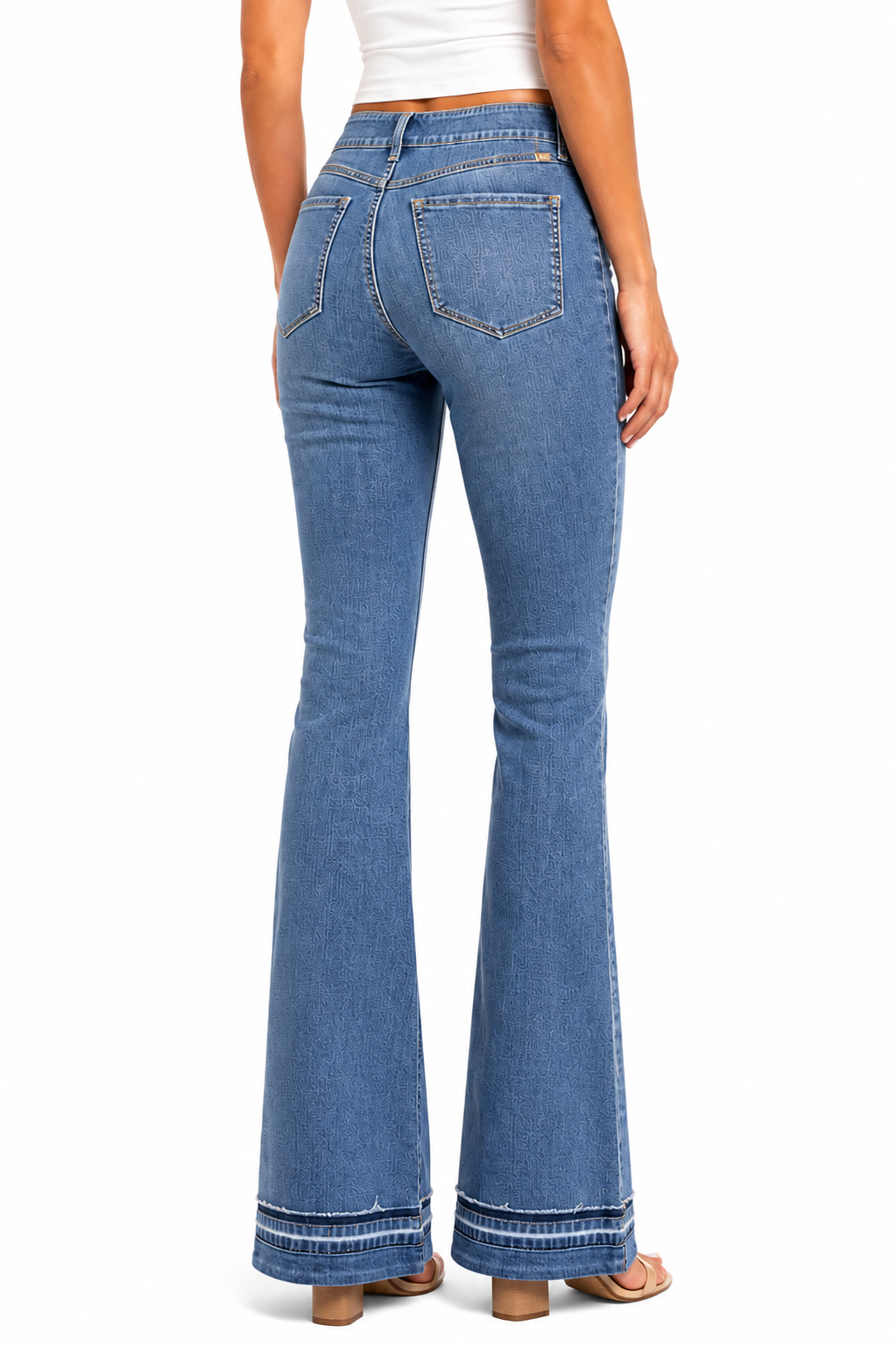 Slim Bootcut Jeans with Cuffed Release Hem – Yatesville Medium Wash at the rustic barn in killingworth ct