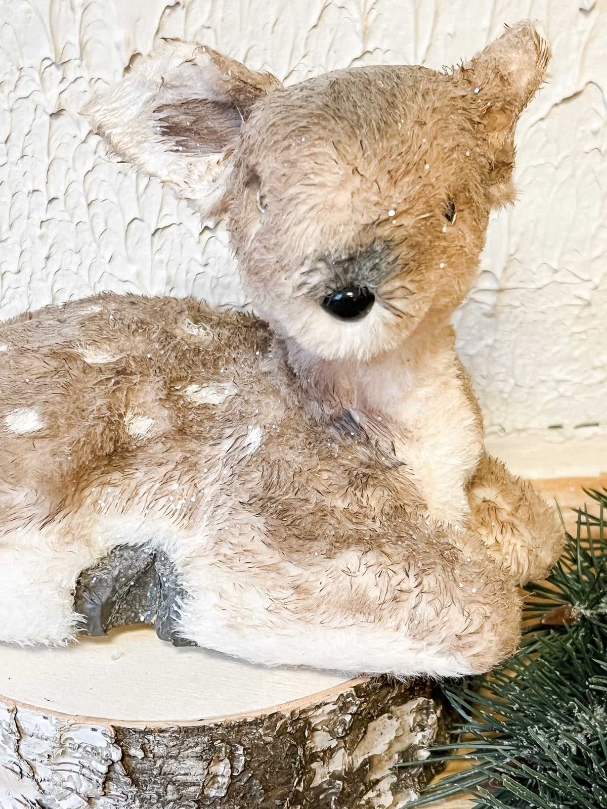parkling tan faux fur lying down fern at the rustic barn in killingworth ct