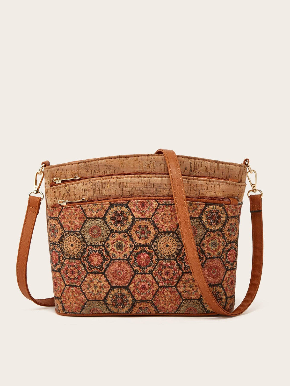 Vintage Floral Cork Shoulder Bag at the rustic barn in killingworth ct