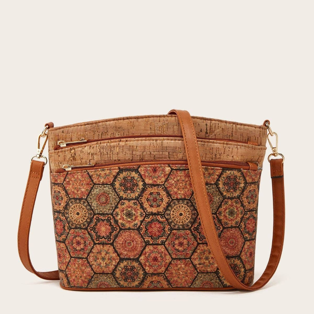 Vintage Floral Cork Shoulder Bag at the rustic barn in killingworth ct