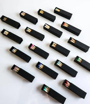 Black Matchbox with Colorful Matchsticks