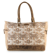 Medley Upcycled Canvas & Rug Weekender – Sustainable Leather Travel Duffel