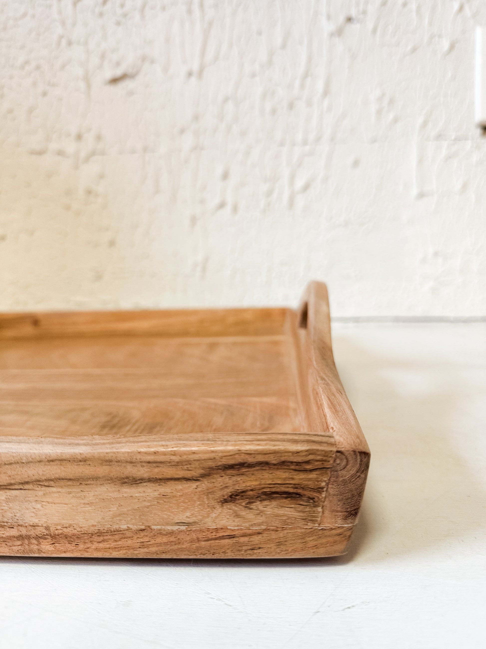 acacia wood trays with handles at The Rustic Barn in Killingworth CT
