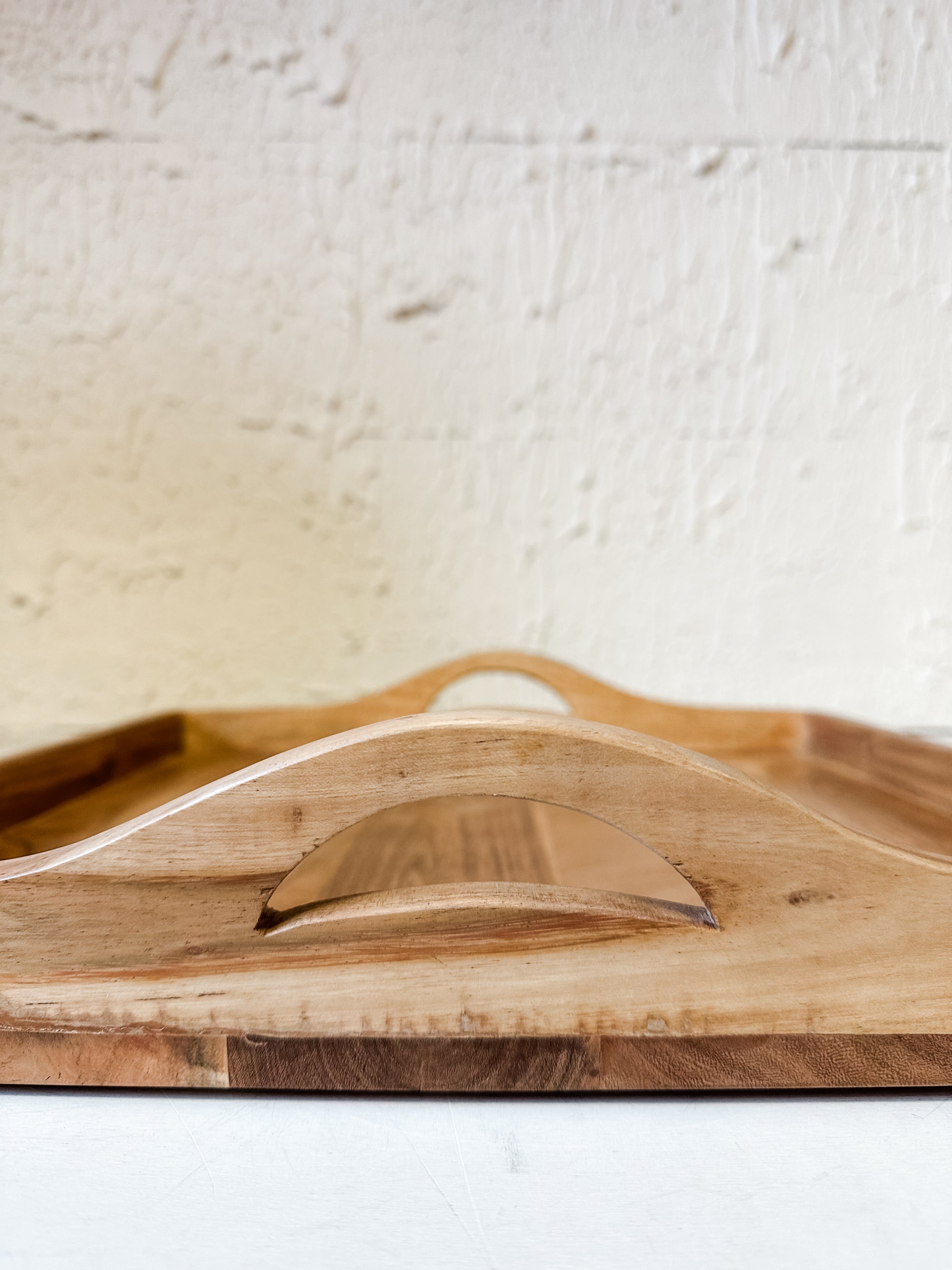 acacia wood trays with handles at The Rustic Barn in Killingworth CT