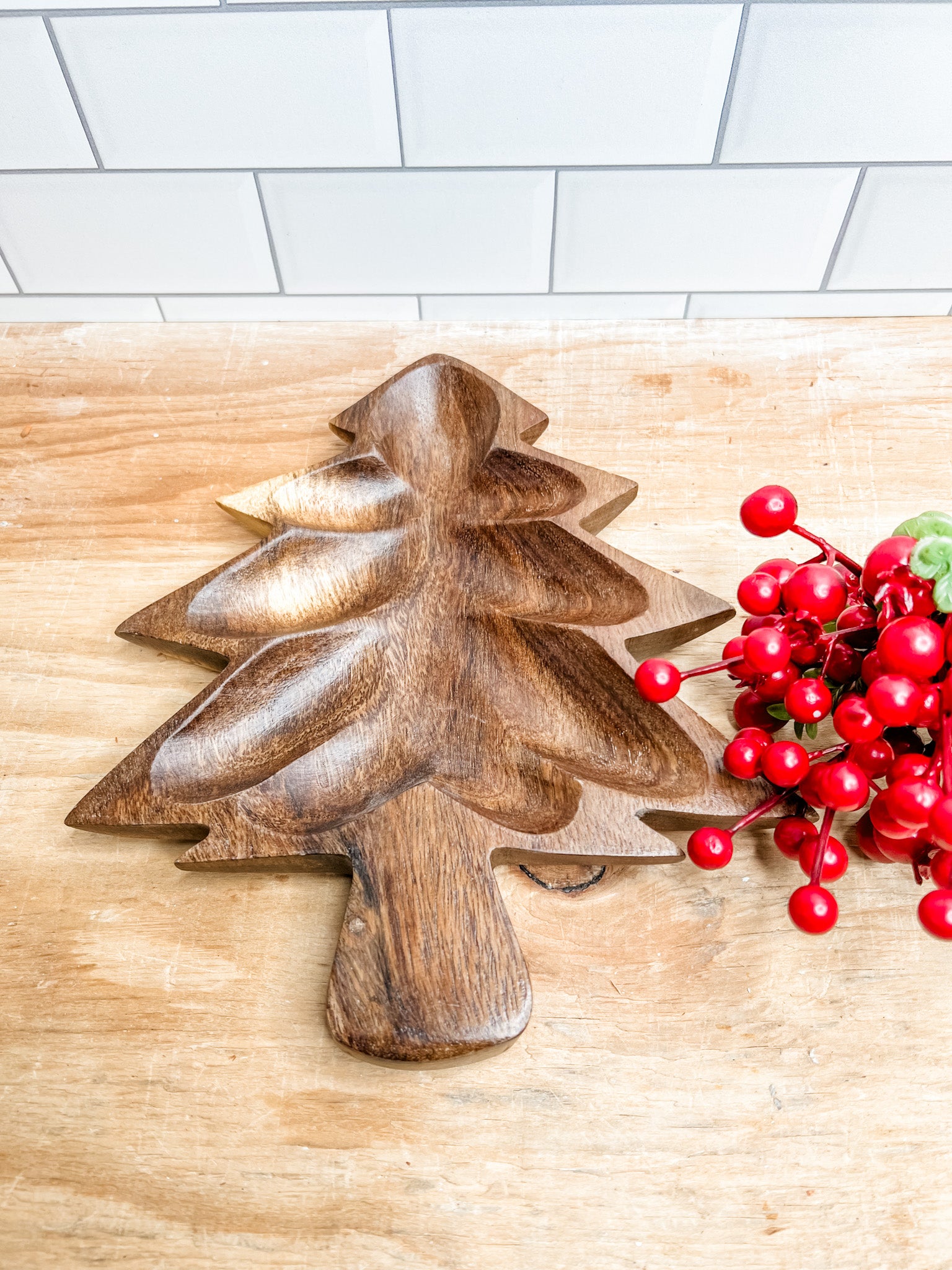 Wooden Tree Shaped Bowl