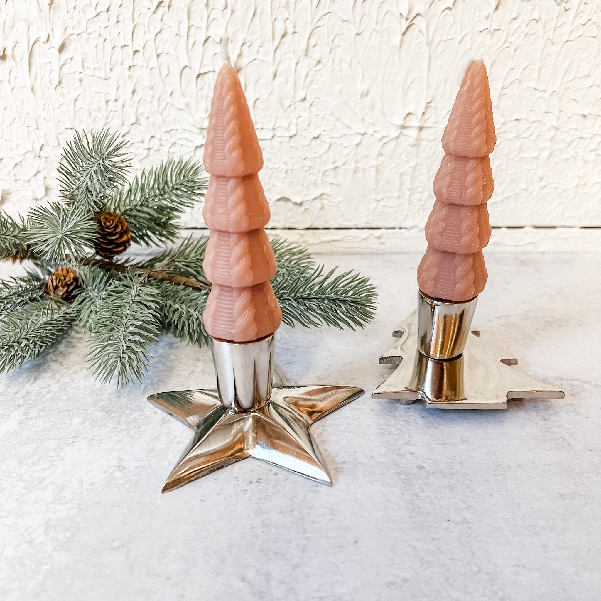 Aluminum Tree & Star Taper Holder