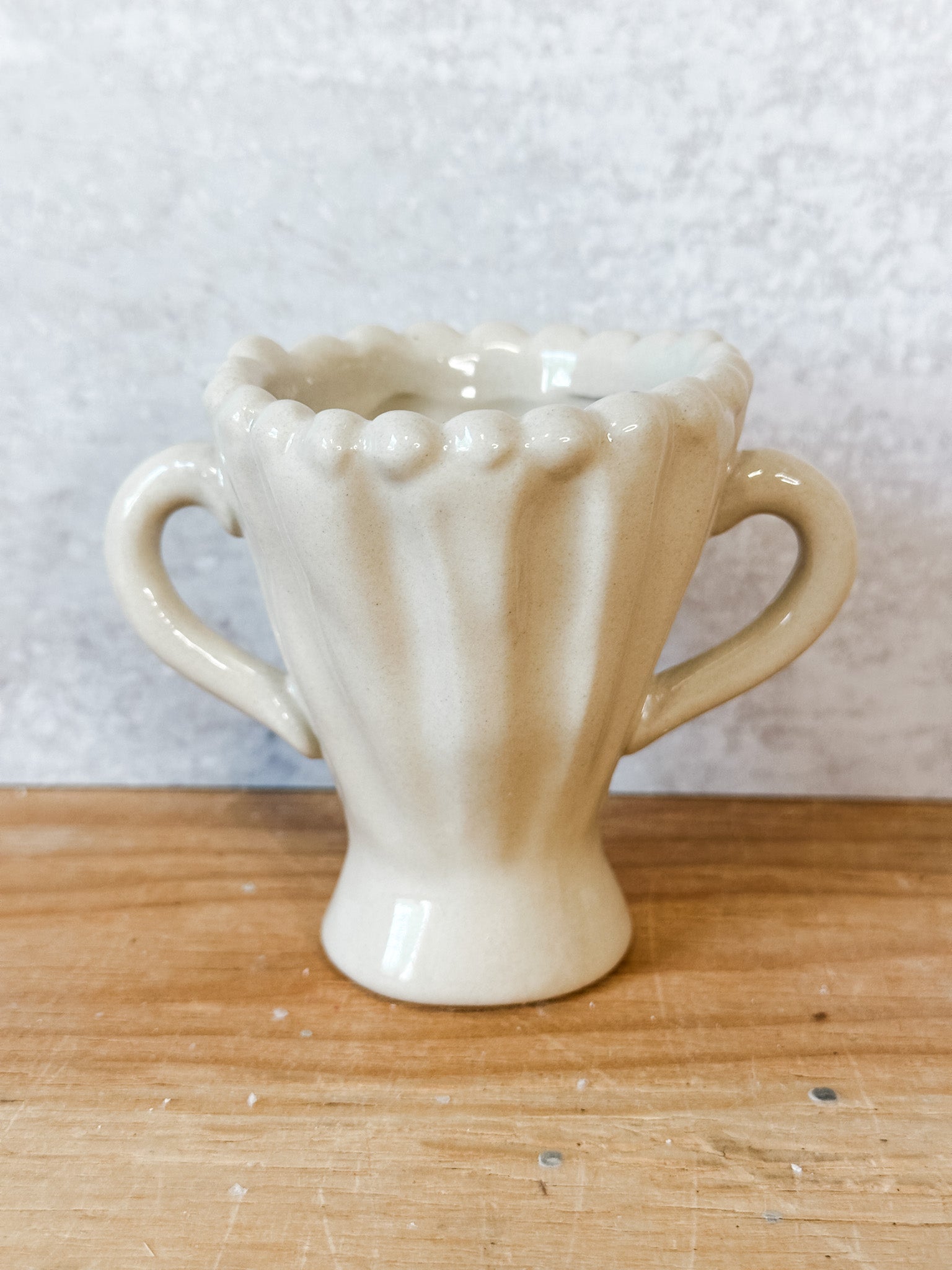 artisan cream stoneware petite vases at the rustic barn in killingworth ct