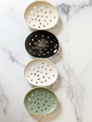 ceramic footed soap dish  at the rustic barn in killingworth ct