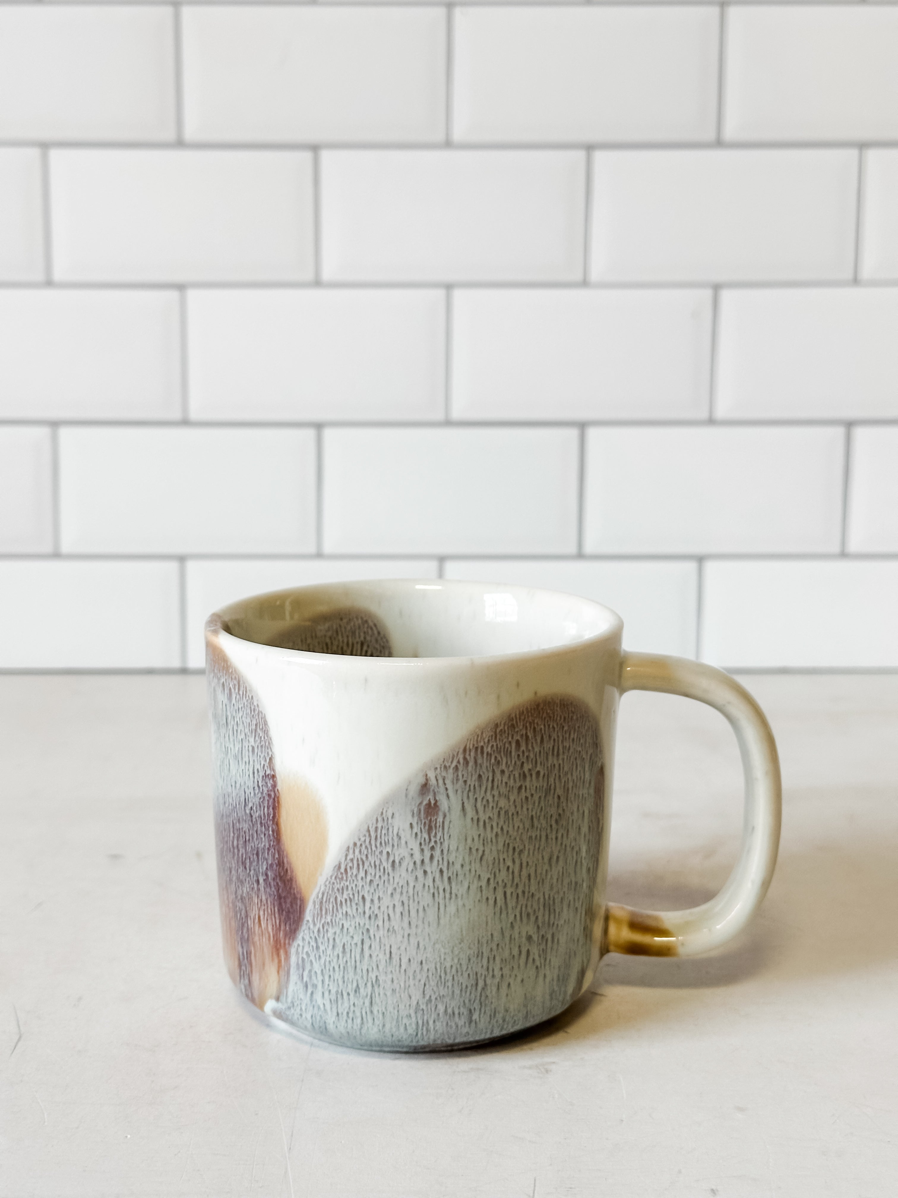 artisan reactive glaze stoneware mug at the Rustic Barn in Killingworth, CT