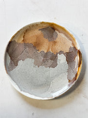 artisan reactive glaze stoneware plate at the Rustic Barn in Killingworth, CT
