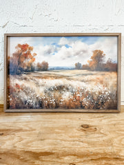 24x16 autumn fields framed wood wall art at the rustic barn in killingworth ct