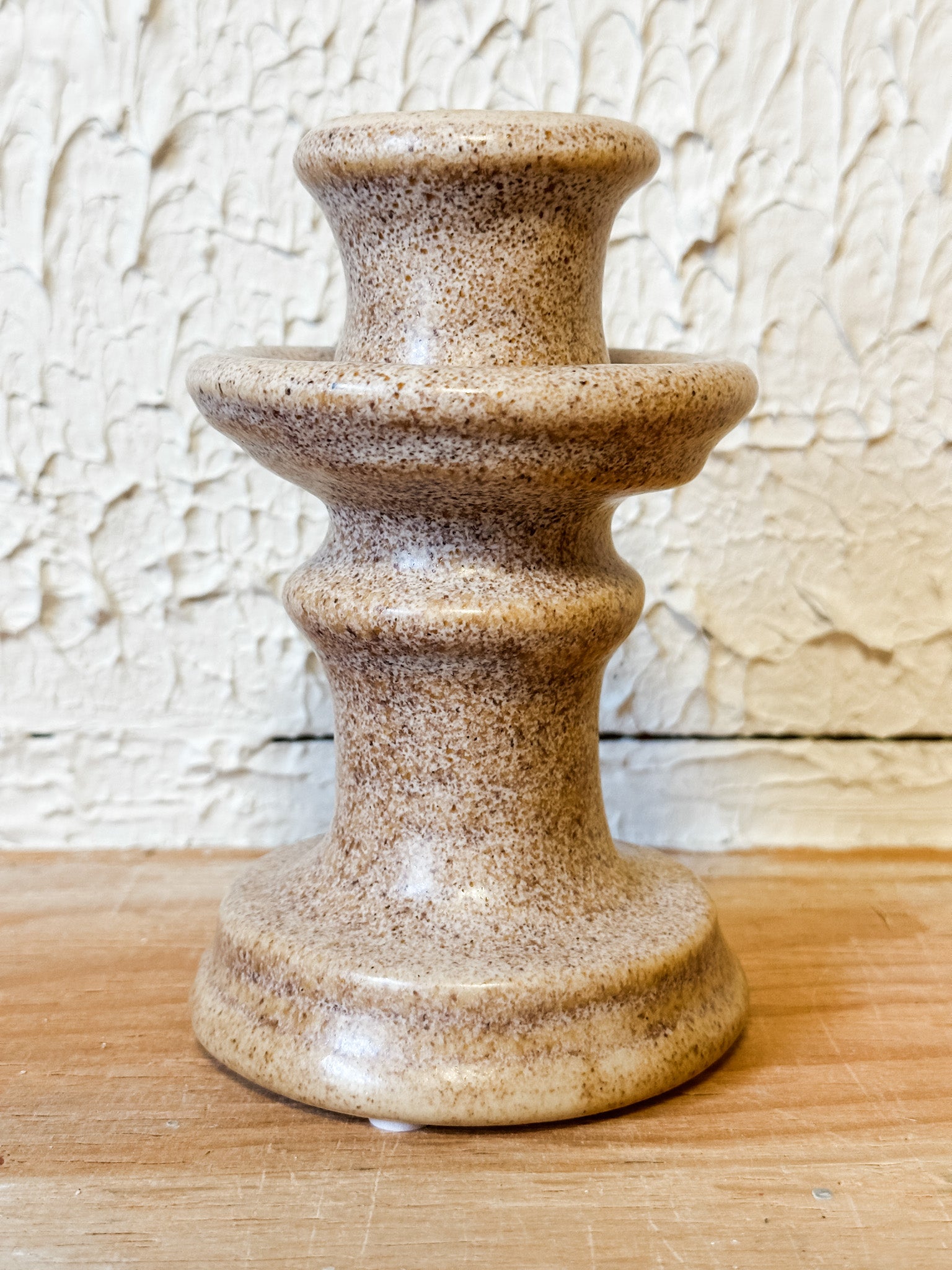 6 inch high cream ceramic taper holder at the rustic barn in killingworth ct