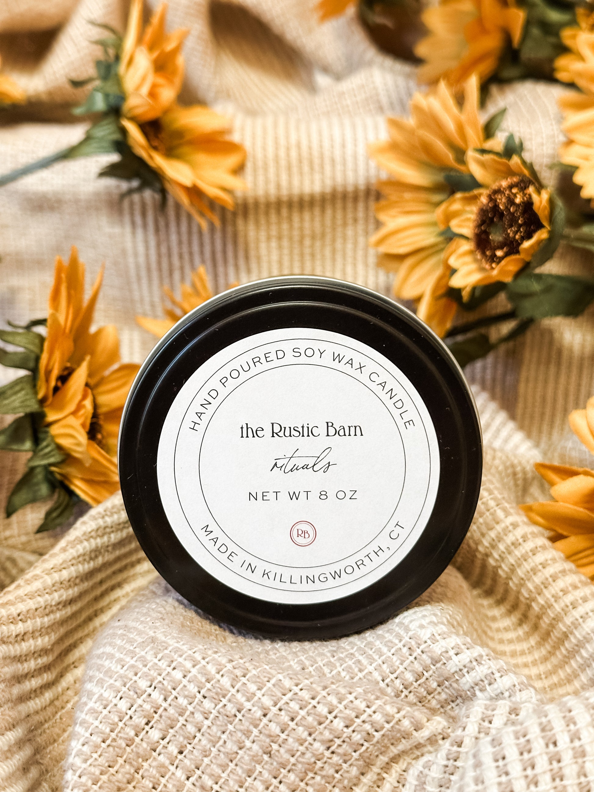 bergamot, lemon, milk, and cardamom hand-poured soy candles at The Rustic Barn in Killingworth CT