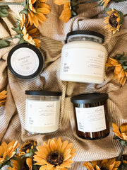 bergamot, lemon, milk, and cardamom hand-poured soy candles at The Rustic Barn in Killingworth CT