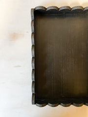 black scalloped tray at the rustic barn in killingworth ct