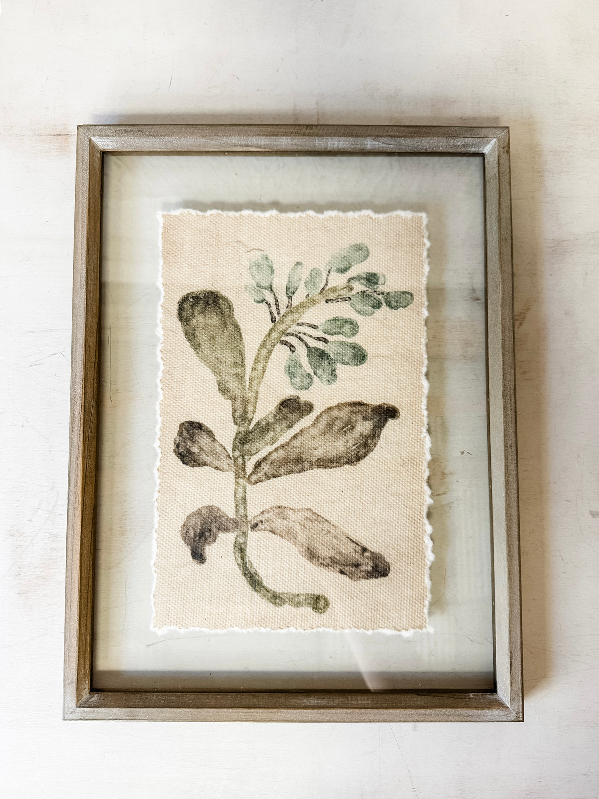 botanical bliss floral print in floating glass frame for sale at the rustic barn in killingworth, CT