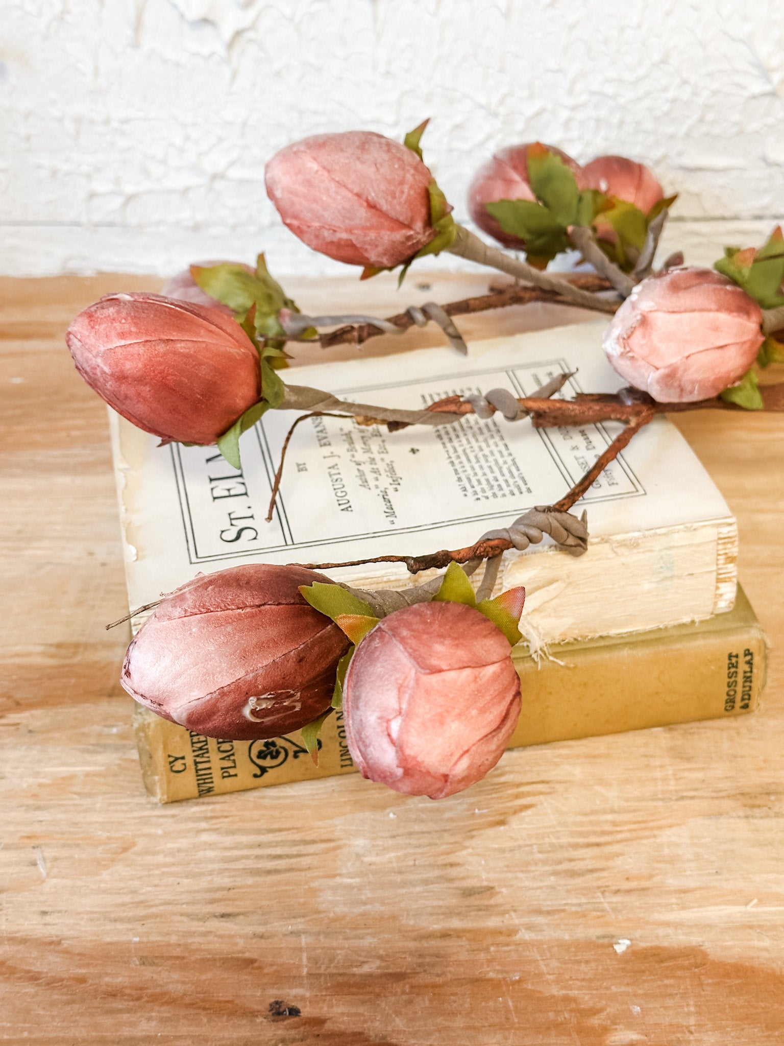 blush pink botanica faux foliage stem at the rustic barn in killingworth ct