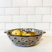 Stoneware Berry Bowl With Glaze, Brown