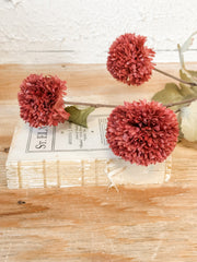 burgundy faux mum fall spray at the rustic barn in killingworth ct