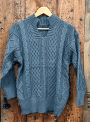 cable knit sweater with ribbed pattern at The Rustic Barn in Killingworth, CT