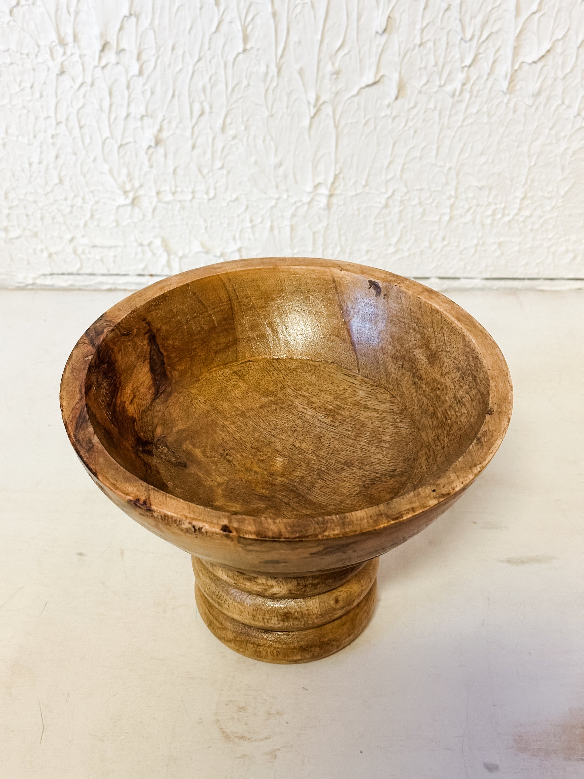 carved mango wood footed bowl at The Rustic Barn in Killingworth, CT