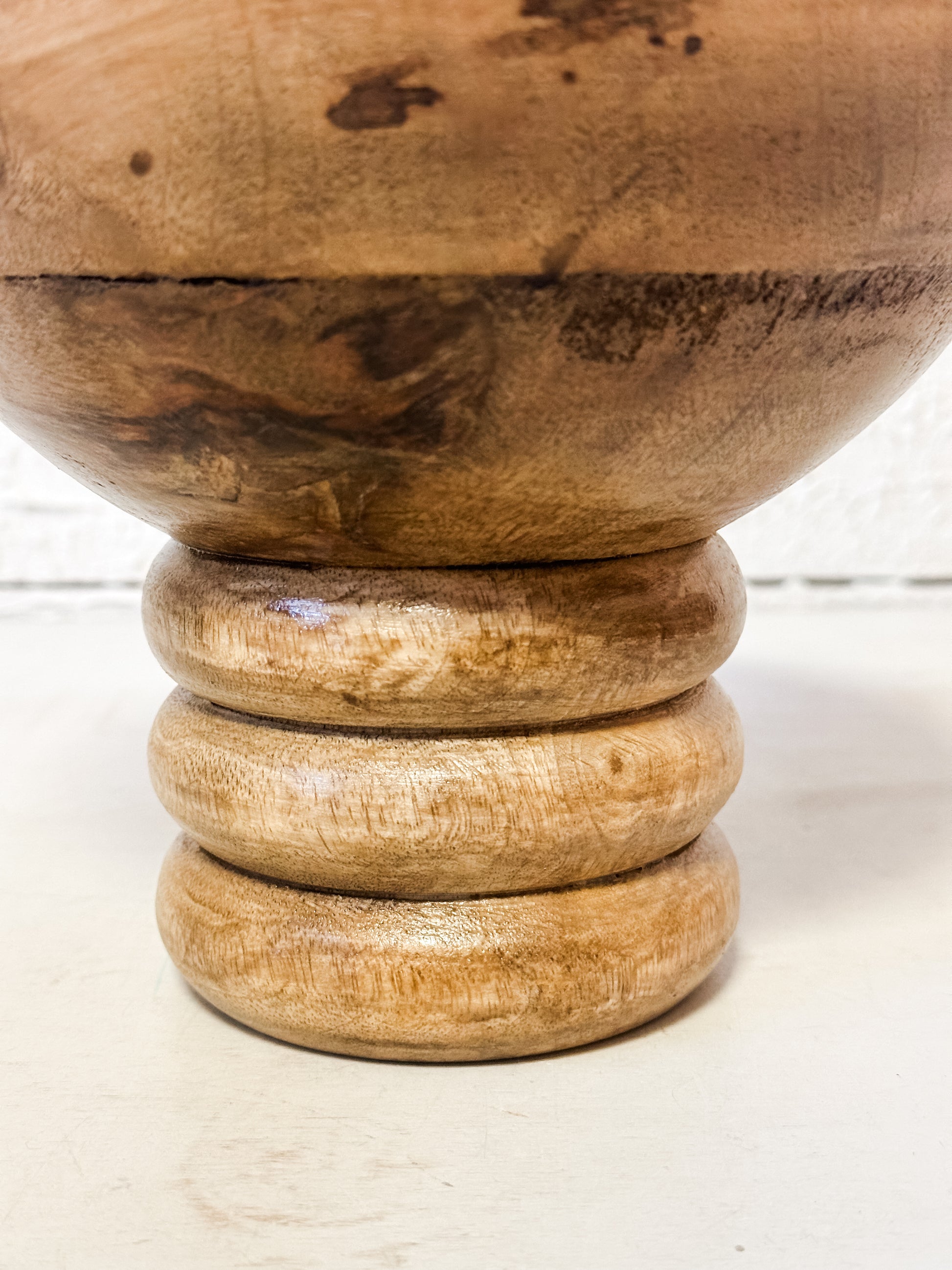 carved mango wood footed bowl at The Rustic Barn in Killingworth, CT