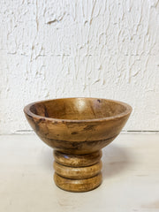 carved mango wood footed bowl at The Rustic Barn in Killingworth, CT