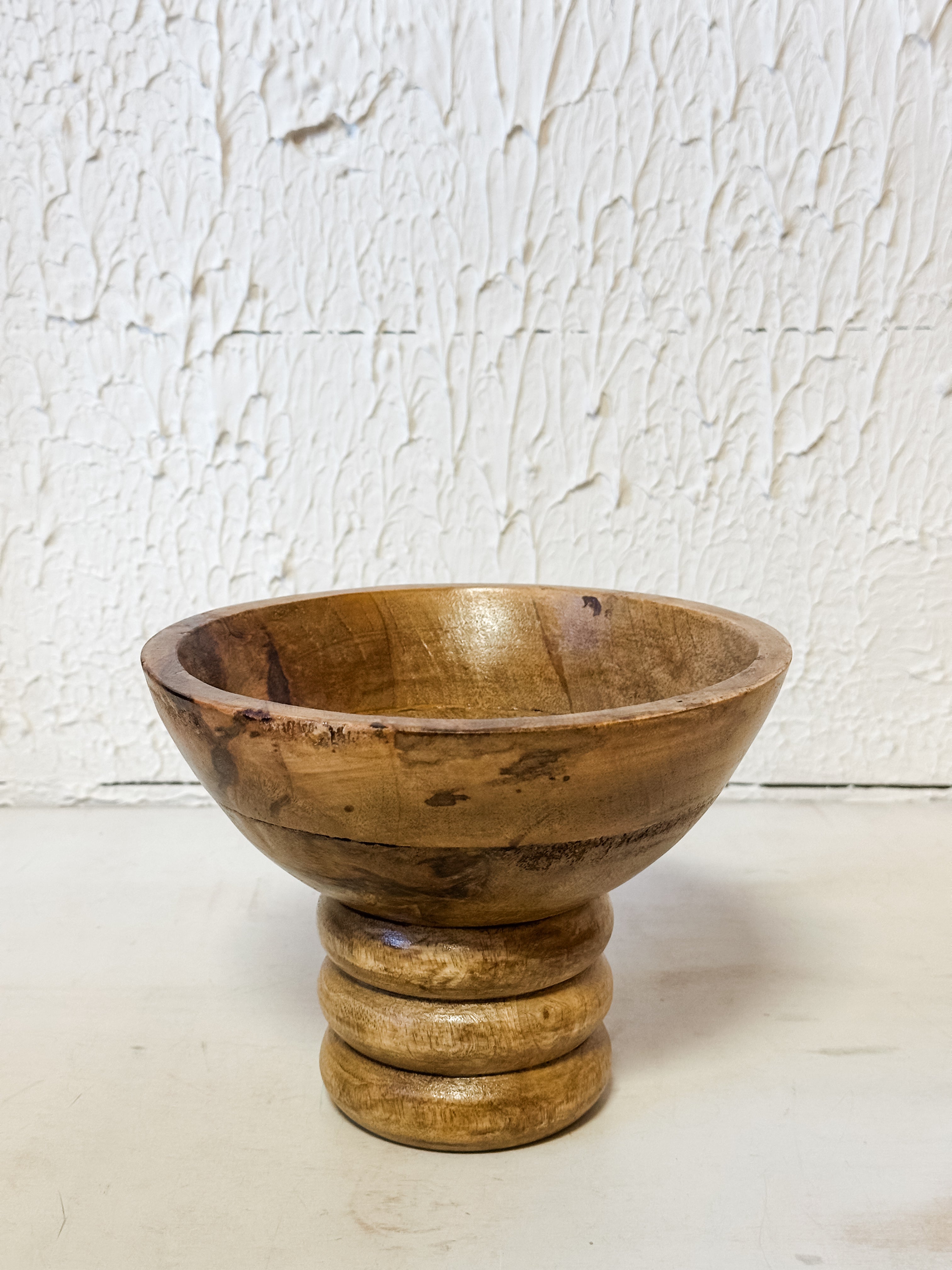 carved mango wood footed bowl at The Rustic Barn in Killingworth, CT