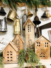 carved mango wood houses at The Rustic Barn in Killingworth CT