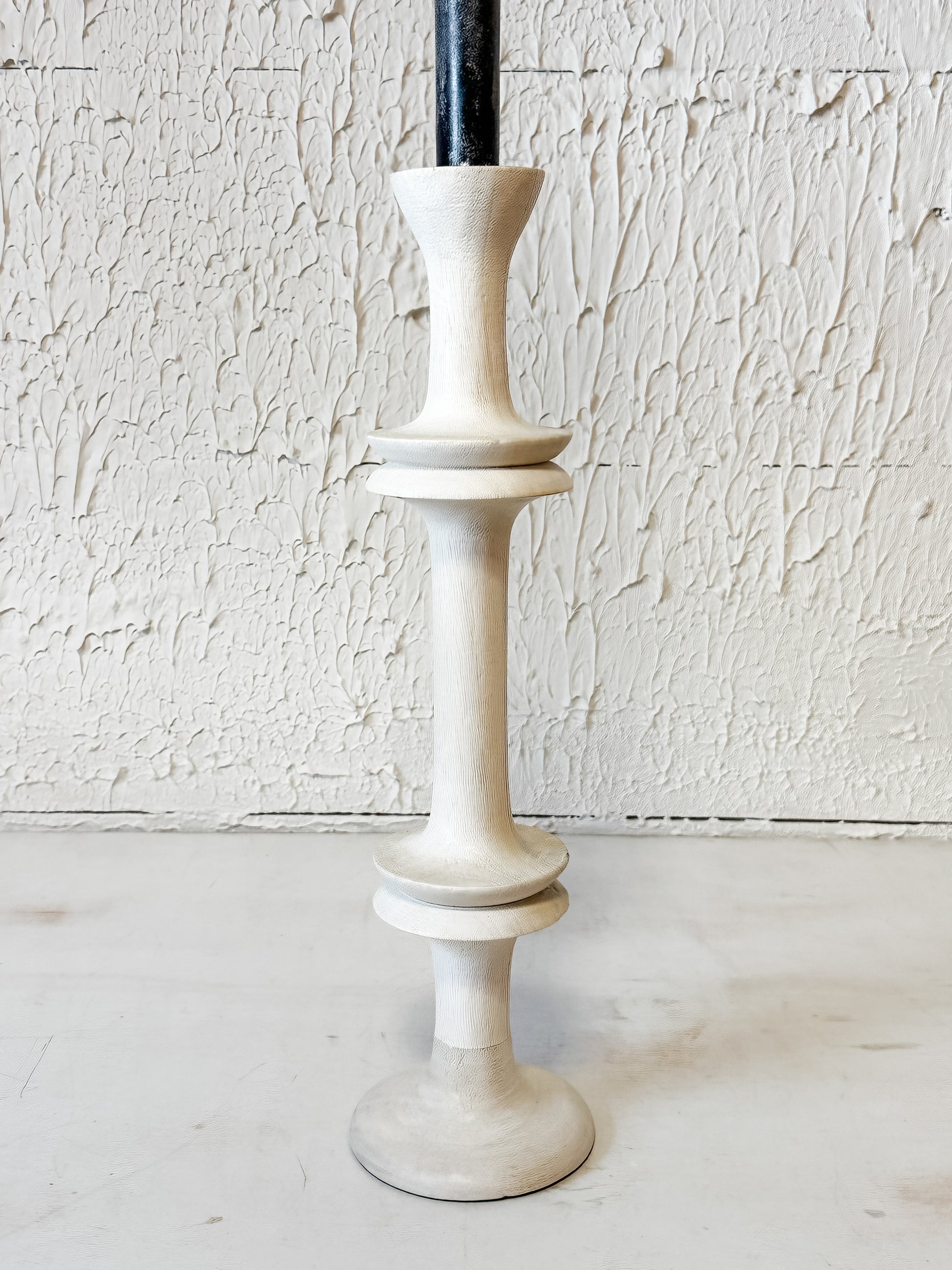 carved mango wood taper holders at The Rustic Barn in Killingworth CT