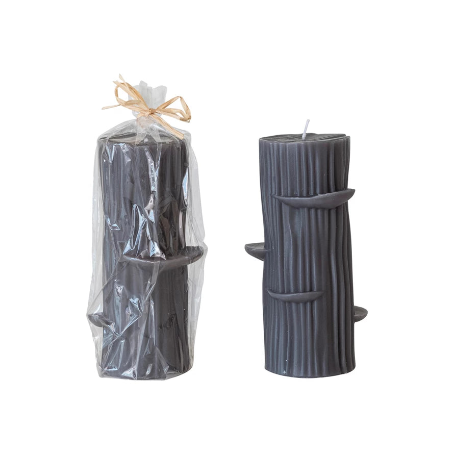 6" Unscented Log Shaped Candle