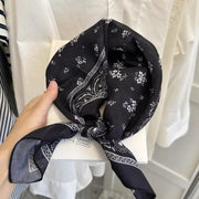 womens floral printed square silk scarf at the rustic barn in killingworth ct