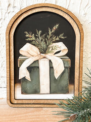 arch framed christmas gift print at the rustic barn in killingworth ct