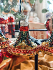 red, green, and gold old world christmas ornament at The Rustic Barn in Killingworth CT