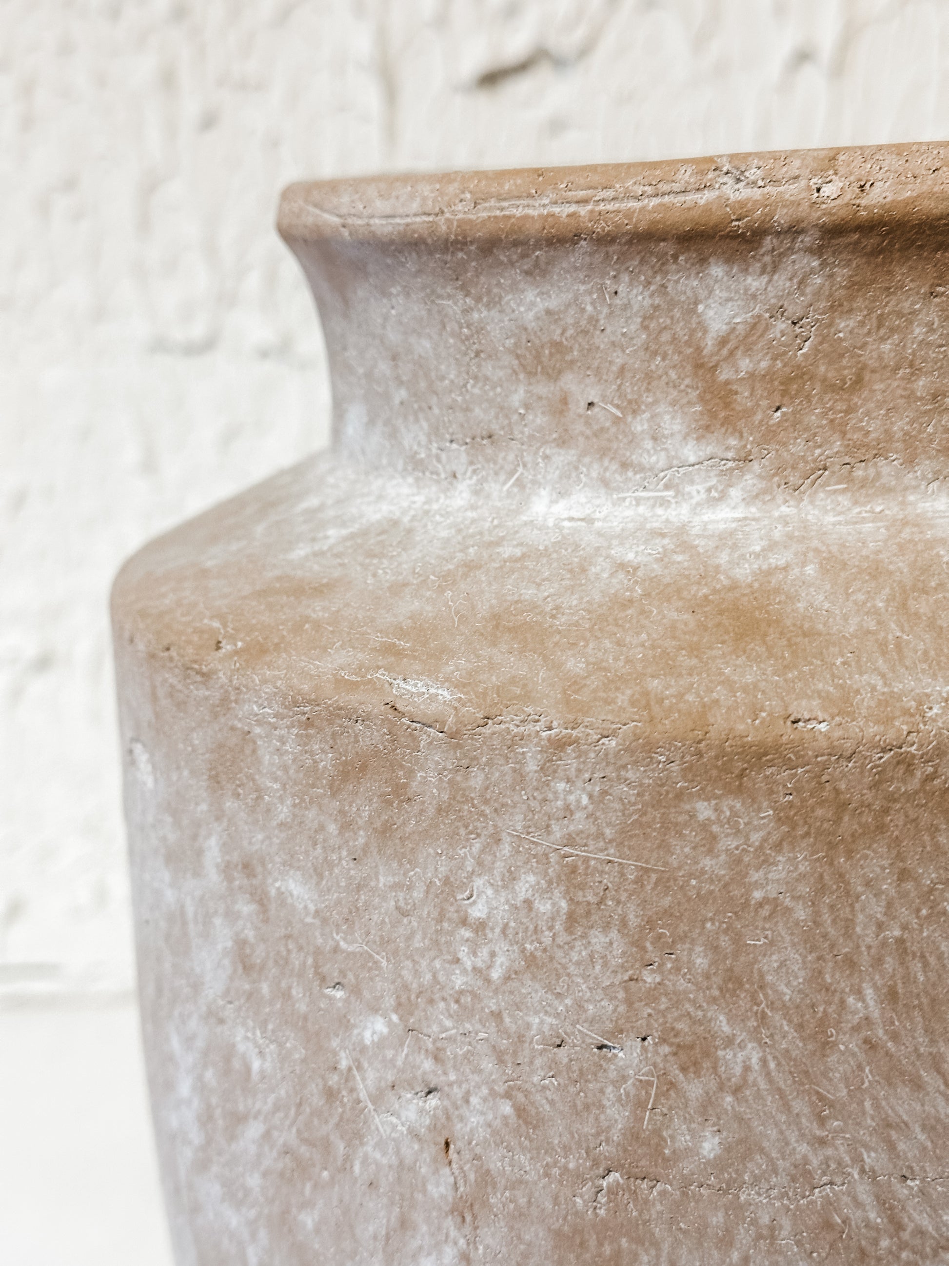 clay column vase at The Rustic Barn in Killingworth, CT