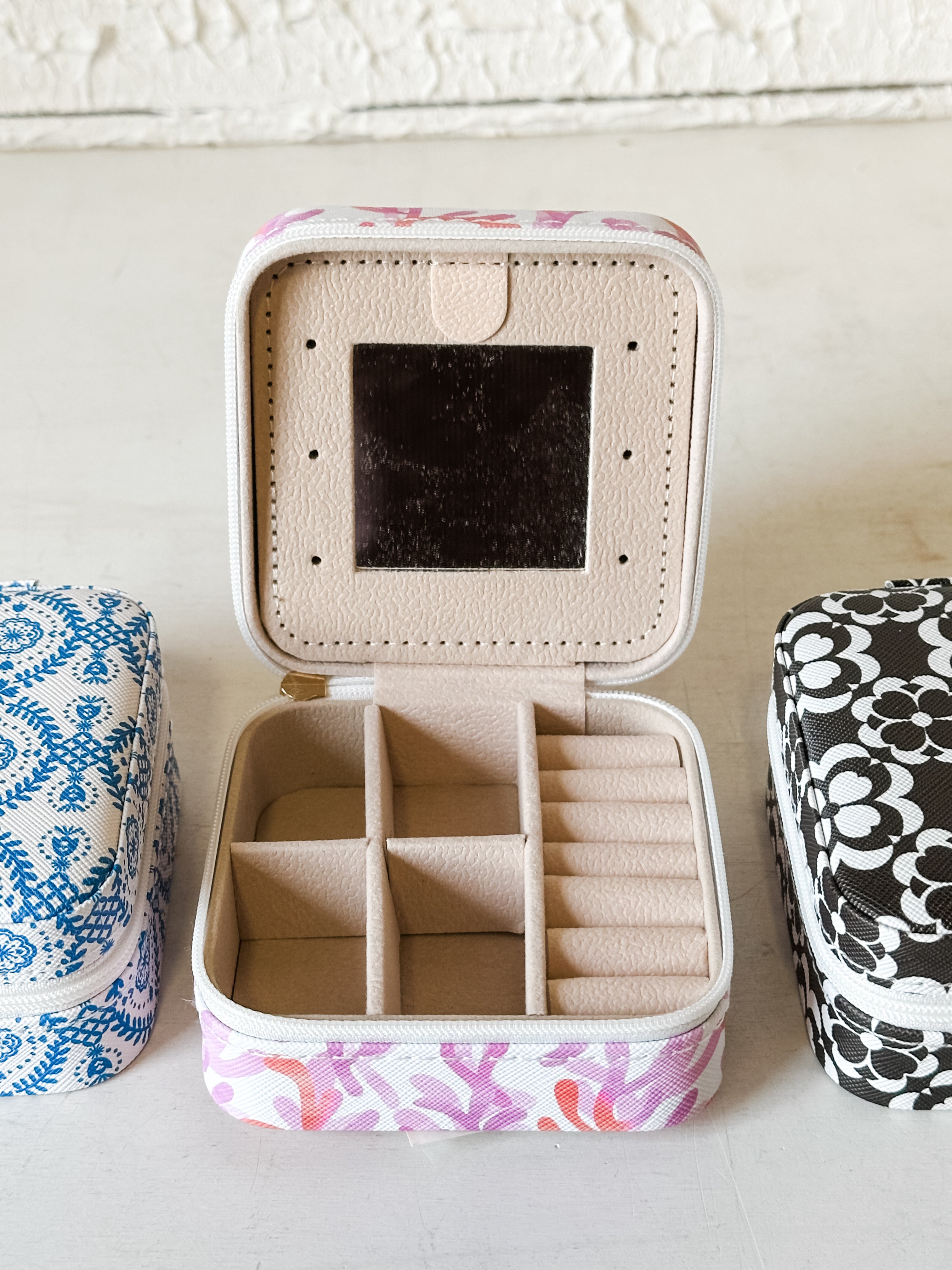 Compact Travel Jewlery Case with Mirror  at the Rustic Barn in Killingworth, CT 