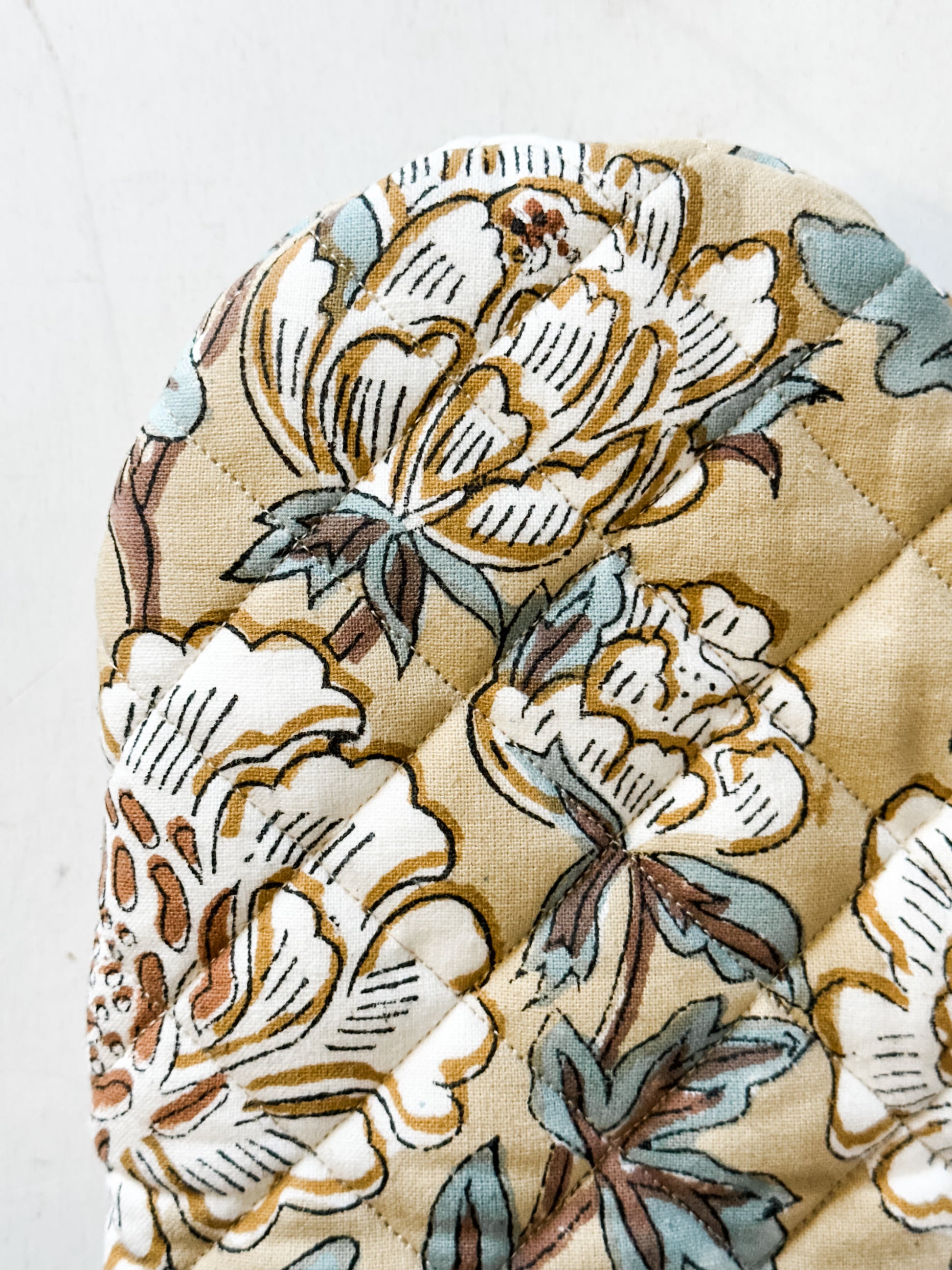 Cotton Artisanal Block Print Oven Mitt at the Rustic Barn in Killingworth, CT