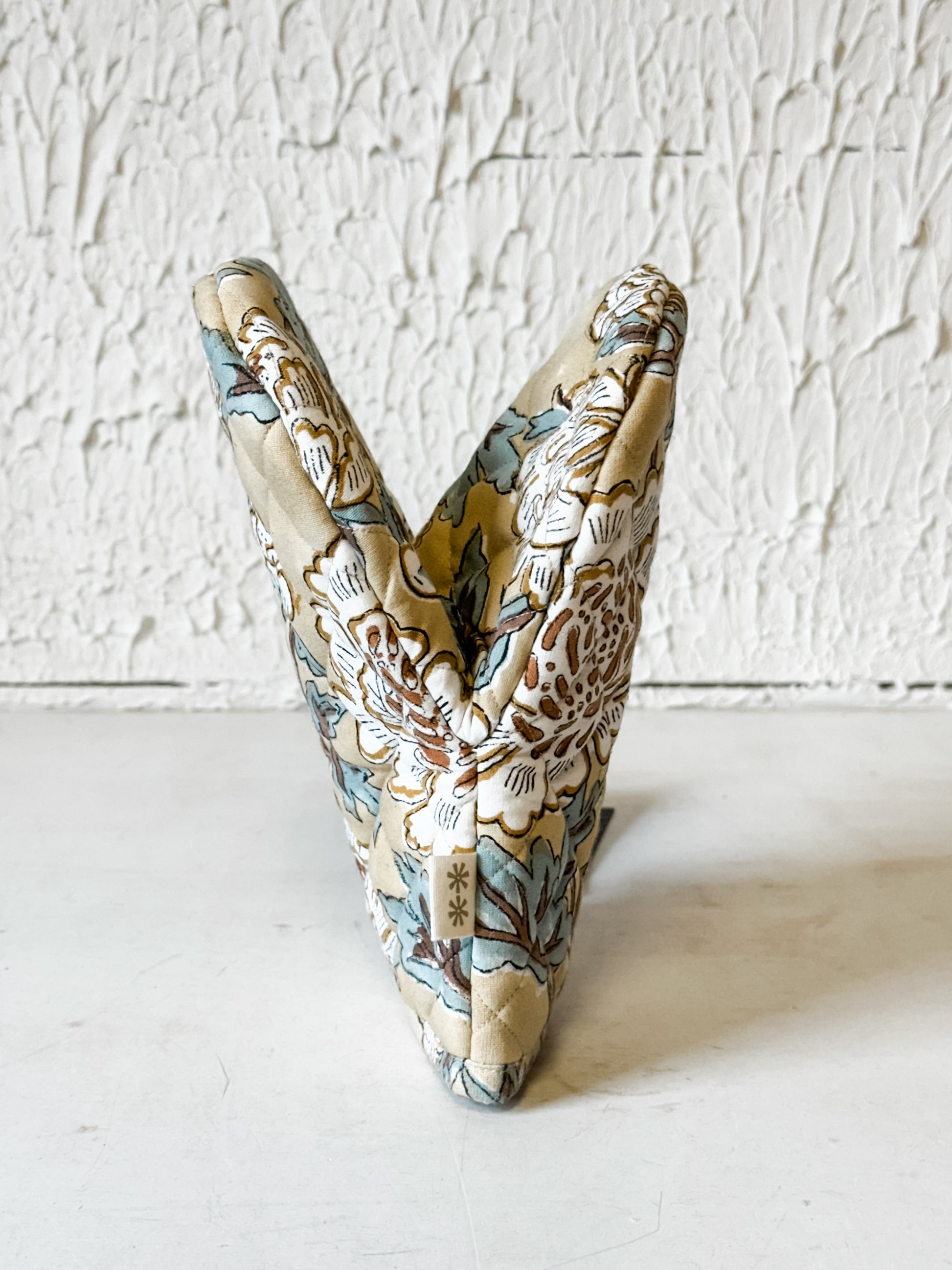 Cotton Artisanal Block Print Oven Mitt at the Rustic Barn in Killingworth, CT