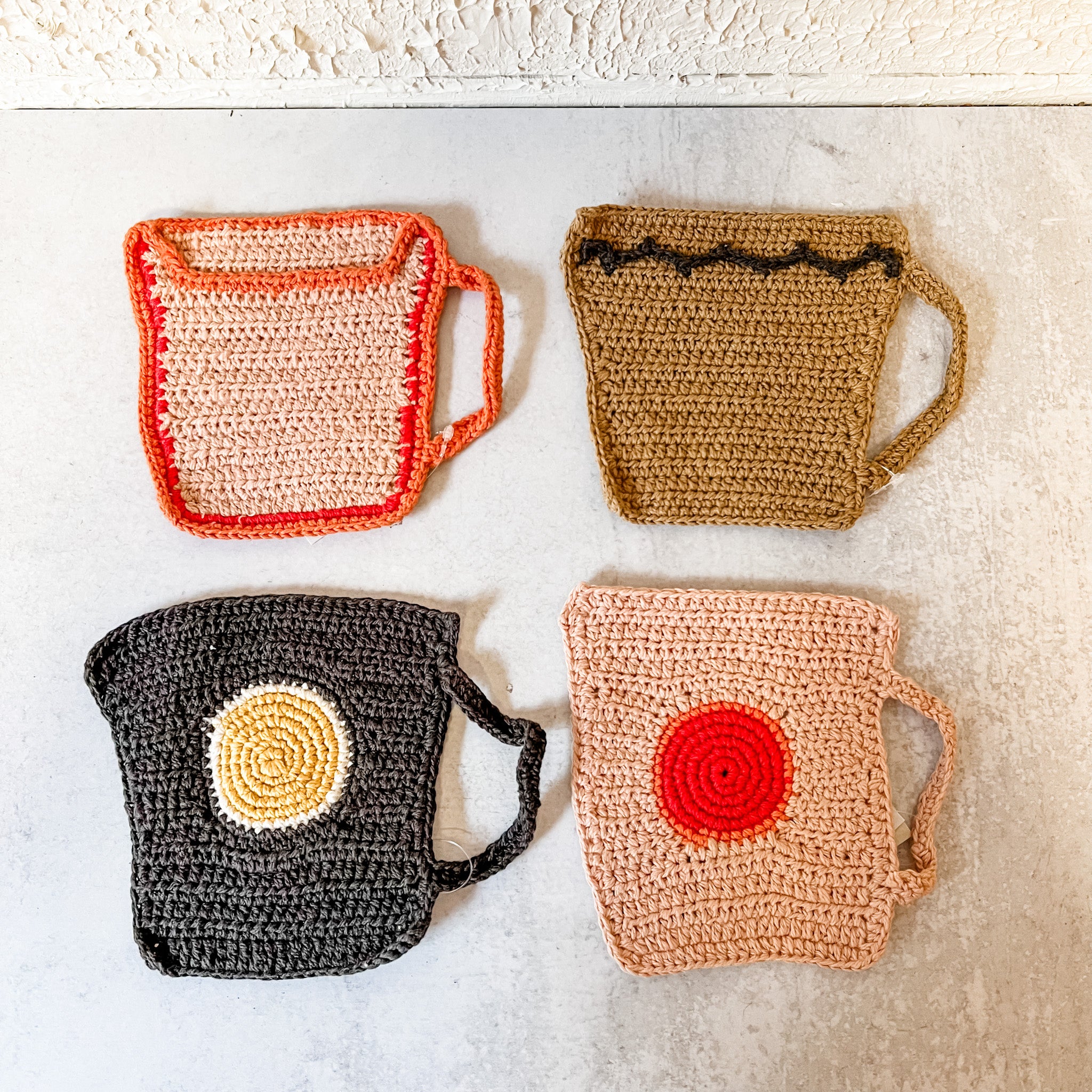 Cotton Crocheted Mug Shape Coasters