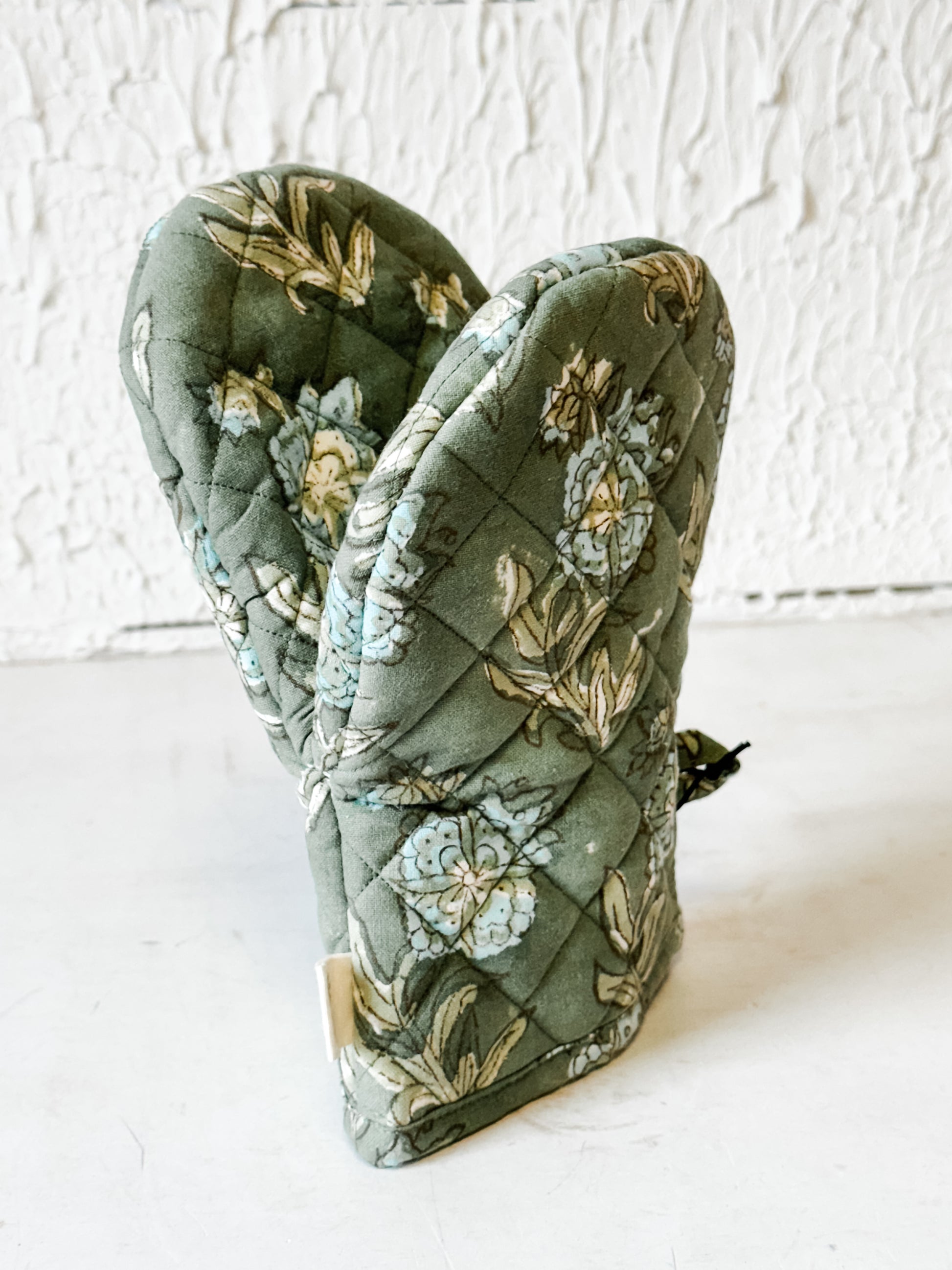 Elowen Botanical Block Print Oven Mitt at the Rustic Barn in Killingworth, CT