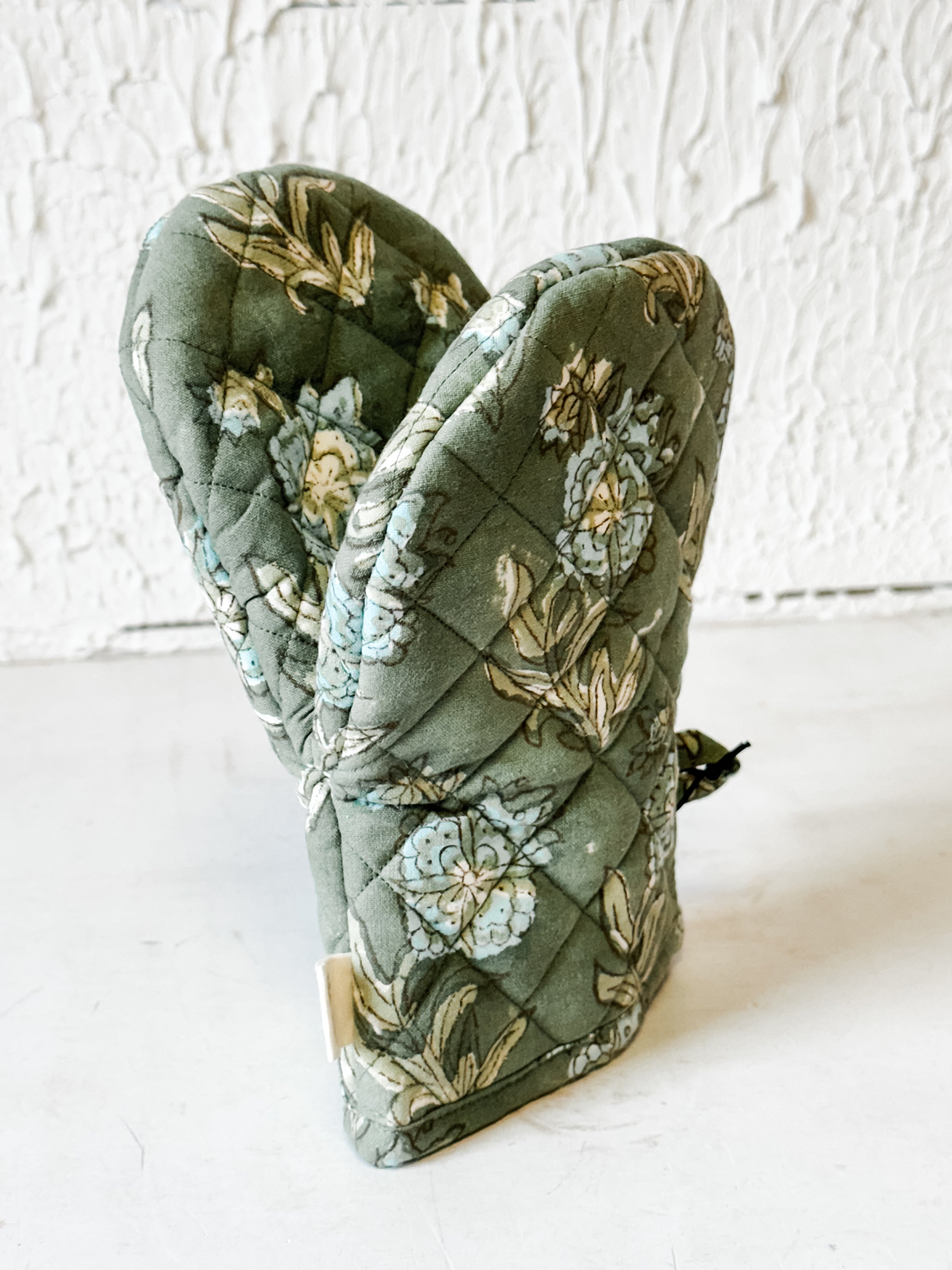 Elowen Botanical Block Print Oven Mitt at the Rustic Barn in Killingworth, CT