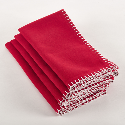 Whip Stitched Design Napkin