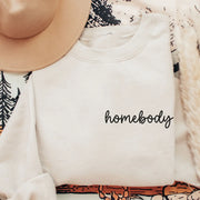 cream homebody cursive womens sweatshirt at the rustic barn in killingworth ct