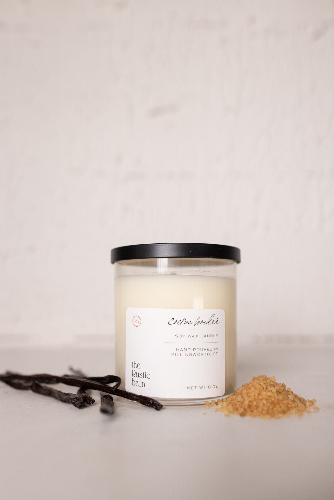 creme brulee hand poured soy candle 4 ounce at the rustic barn in killingworth ct
