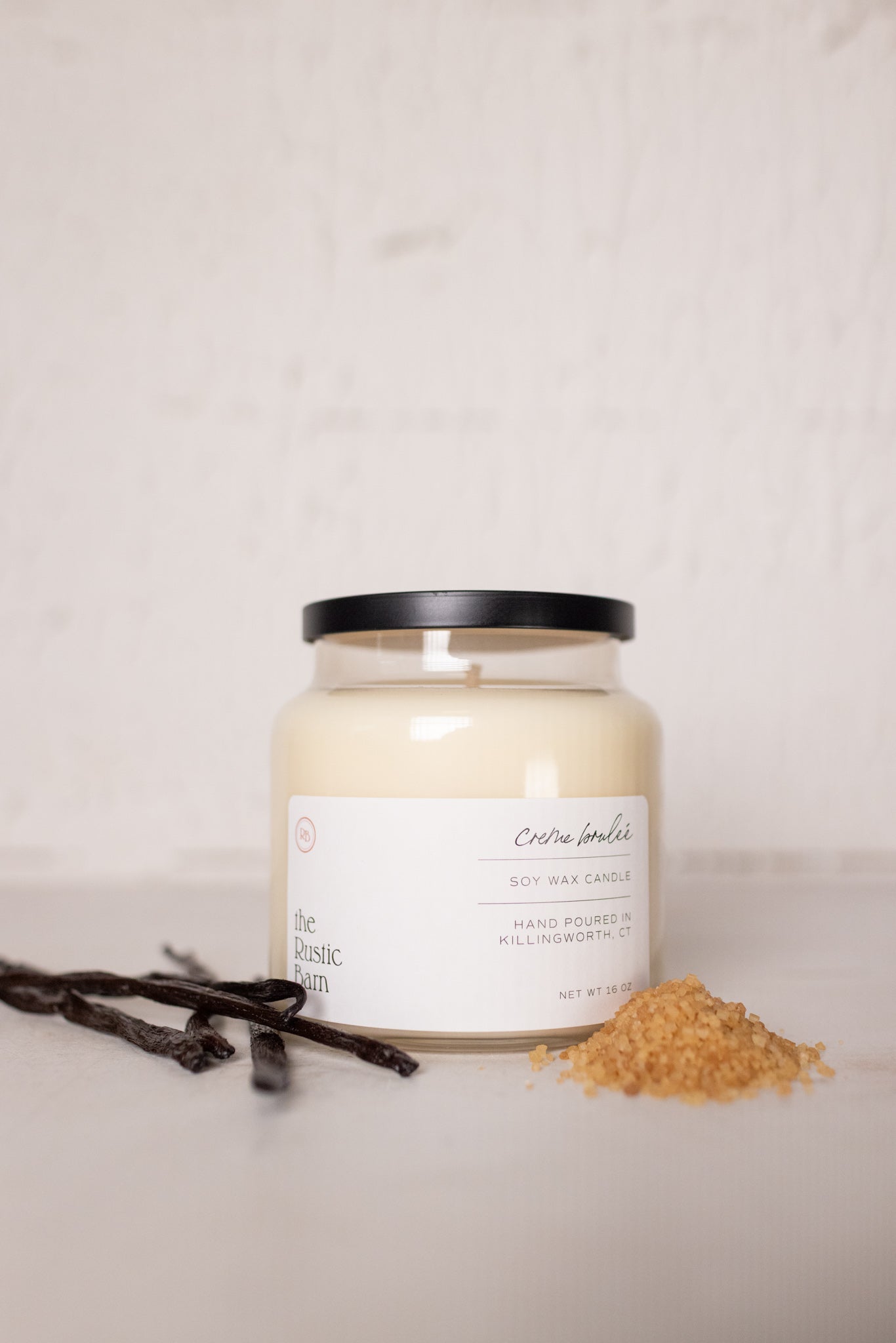 creme brulee hand poured soy candle 4 ounce at the rustic barn in killingworth ct
