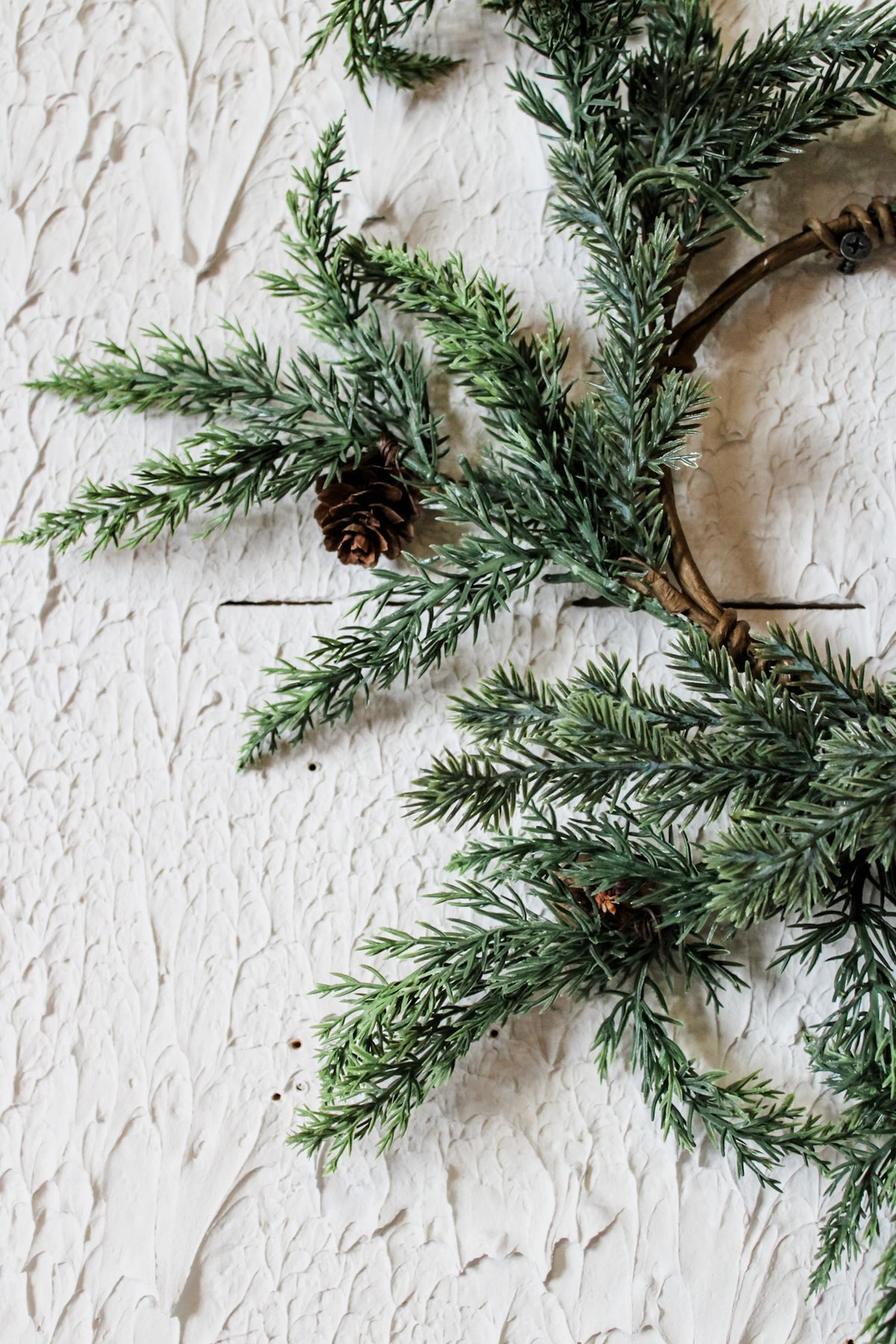 juniper pine cone candle ring evergreen for sale at the rustic barn in Killingworth ,CT For christmas